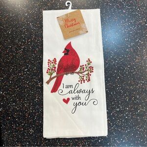 Cardinal Remembrance Christmas Towel
